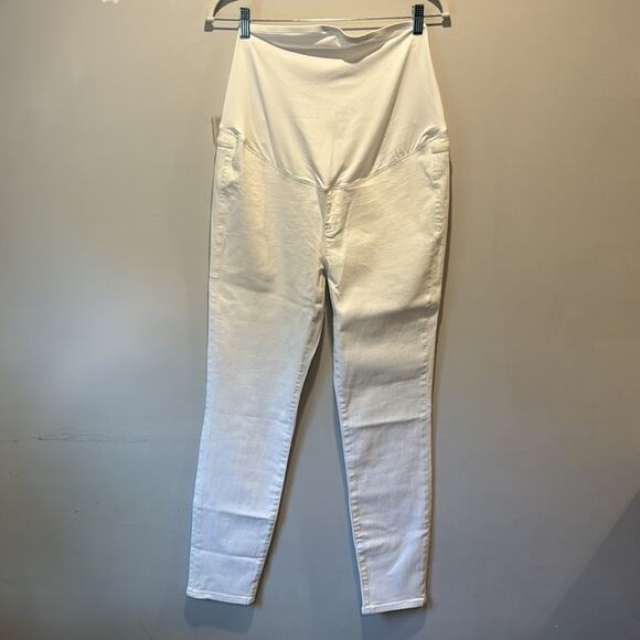 NWT J. Crew White maternity jean in signature stretch Slim Fit Full Length BR173 - Picture 2 of 14